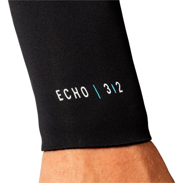 2026 Gul Heren Echo Natur 3/2mm Borst Ritssluiting Wetsuit EC1327-BKBK - Black